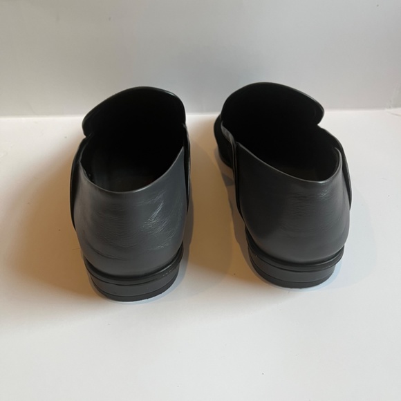 SALVATORE FERRAGAMO Lana Gancini Square Toe Block heel Loafers Black Gray Shoes - Picture 10 of 15